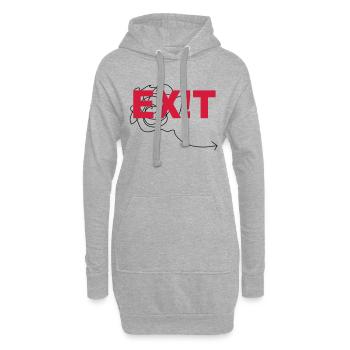 EXIT - Hoodie-Kleid - Grau meliert - Vorne