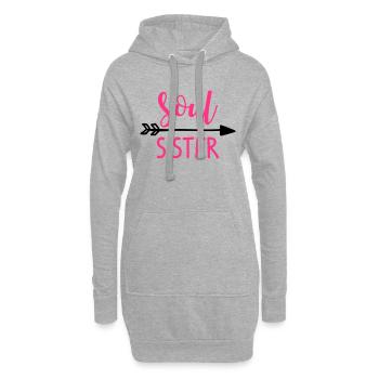Soul Sister Left - Hoodie-Kleid - Grau meliert - Vorne