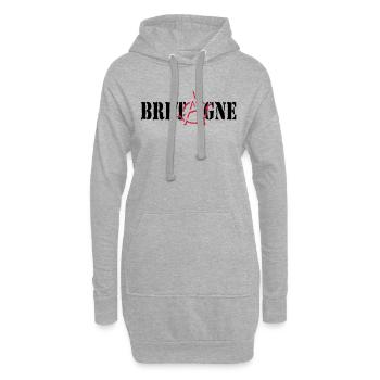 Anarchy Bretagne - Sweat-shirt à capuche long Femme - gris chiné - Devant