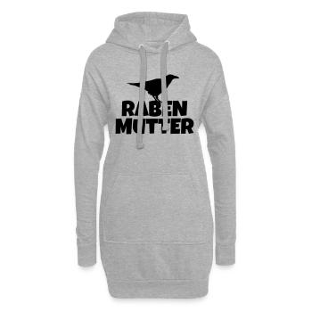 Rabenmutter - Sweat-shirt à capuche long Femme - gris chiné - Devant