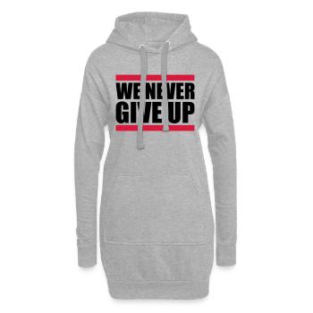 Nous n'abandonnons jamais n'abandonnons jamais - Sweat-shirt à capuche long Femme - gris chiné - Devant