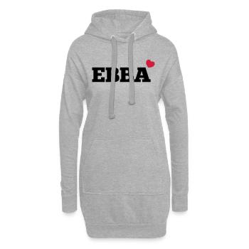 Anniversaire de Noël cadeau Ebba - Sweat-shirt à capuche long Femme - gris chiné - Devant