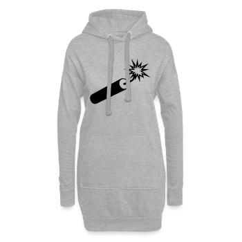 dynamit___f1 - Sweat-shirt à capuche long Femme - gris chiné - Devant