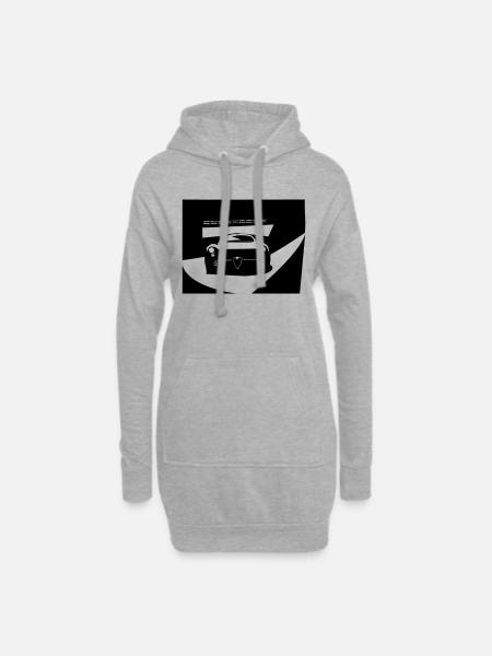 Alfa Car - Hoodie-Kleid - Grau meliert