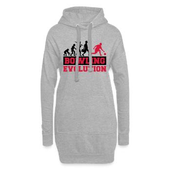 Bowling Evolution - Hoodie-Kleid - Grau meliert - Vorne
