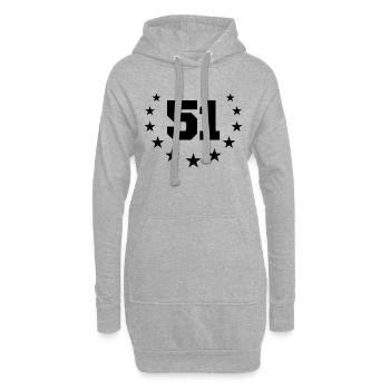 Number 51 Design - Hoodie-Kleid - Grau meliert - Vorne