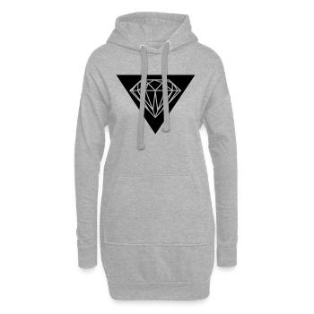 diamant - Hoodie-Kleid - Grau meliert - Vorne