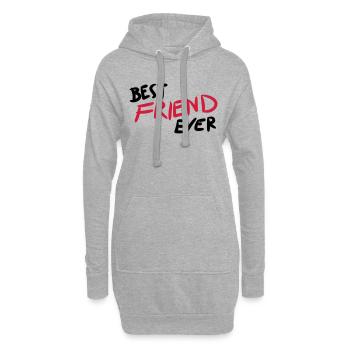 Meilleure amie jamais - Sweat-shirt à capuche long Femme - gris chiné - Devant