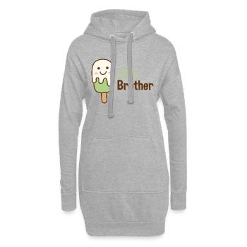 Little Brother - kleiner Bruder - Geschenk - Hoodie-Kleid - Grau meliert - Vorne