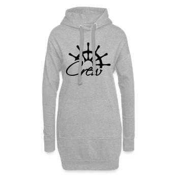 Crew Steuerrad Rang Logo - Hoodie-Kleid - Grau meliert - Vorne