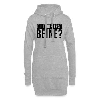 du_trainierst_beine_ry1 - Hoodie-Kleid - Grau meliert - Vorne