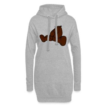 tête démoli décapité assassiner mort décapité en p - Sweat-shirt à capuche long Femme - gris chiné - Devant