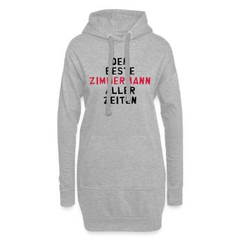 Zimmermann Zimmerin Dachdecker Tischler Holz - Hoodie-Kleid - Grau meliert - Vorne