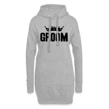 groom with crown - Hoodie-Kleid - Grau meliert - Vorne