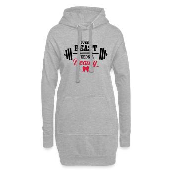 Beauty - Beast (Part 2) - Hoodie-Kleid - Grau meliert - Vorne