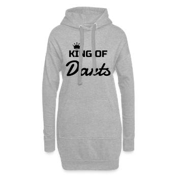 Darts Ziel Sport Sportler Spieler - Hoodie-Kleid - Grau meliert - Vorne