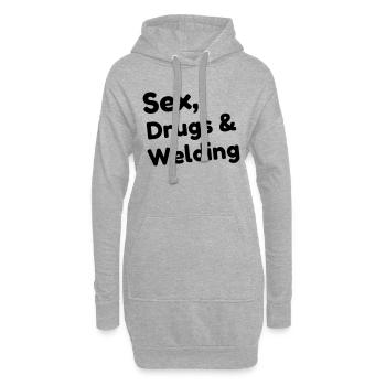 Soudage / Soudeur / Soudure / Métier / Job - Sweat-shirt à capuche long Femme - gris chiné - Devant