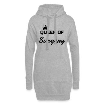 Arzt / Medizin / Chirurg / Chirurgie - Hoodie-Kleid - Grau meliert - Vorne