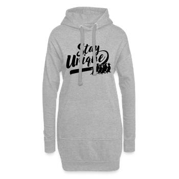 Stay Unique Penguin Punk - Sweat-shirt à capuche long Femme - gris chiné - Devant