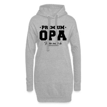 opa premium - Hoodie-Kleid - Grau meliert - Vorne