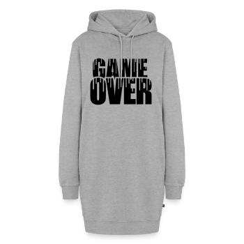 Jeu amusant terminé - Sweat-shirt à capuche long Femme - gris chiné - Devant
