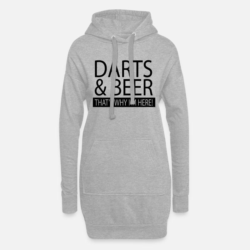 Darts - Hoodie-Kleid - Grau meliert