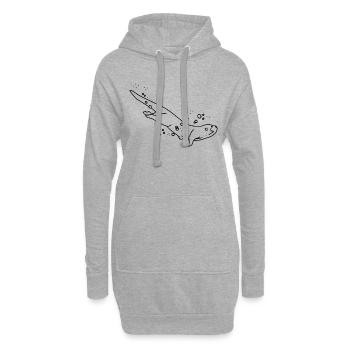 Otter tauchen - Hoodie-Kleid - Grau meliert - Vorne