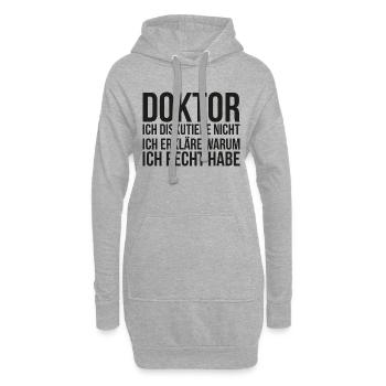 Doktor Student Phd Geschenk Dissertation - Hoodie-Kleid - Grau meliert - Vorne