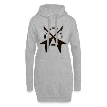 E-Gitarre - Guitar - Heavy Metal - Rock - Hoodie-Kleid - Grau meliert - Vorne