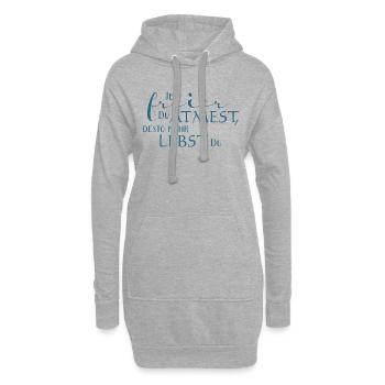 Je freier Du atmest desto mehr lebst Du 1 - Hoodie-Kleid - Grau meliert - Vorne