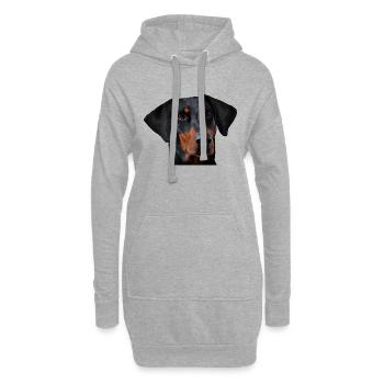 Dobermann - Hoodie-Kleid - Grau meliert - Vorne