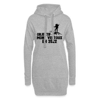 Mont Ventoux 2022 Cycliste Montagne Randonnée - Sweat-shirt à capuche long Femme - gris chiné - Devant