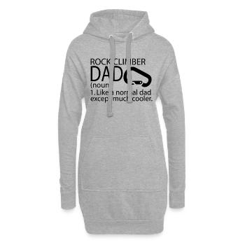 Bouldern Klettern Climbing - Hoodie-Kleid - Grau meliert - Vorne
