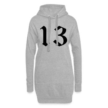 13 - Hoodie-Kleid - Grau meliert - Vorne