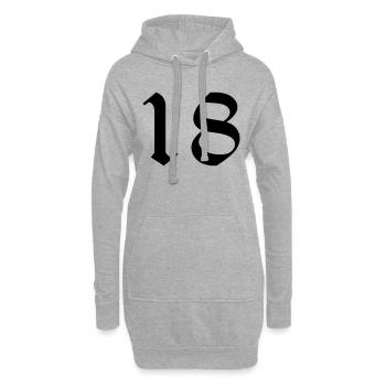 18 - Hoodie-Kleid - Grau meliert - Vorne