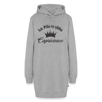 La princesse capricieuse - Sweat-shirt à capuche long Femme - gris chiné - Devant