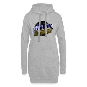 windhund welpe terrier boxer geschenk - Hoodie-Kleid - Grau meliert - Vorne