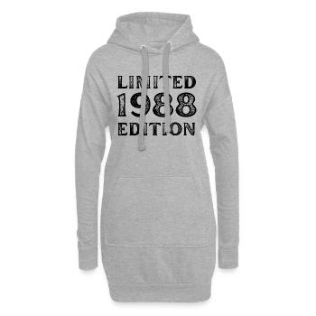 1988 LIMITED EDITION ANNIVERSAIRE METAL FER GRIS - Sweat-shirt à capuche long Femme - gris chiné - Devant