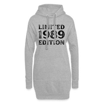 1989 LIMITED EDITION ANNIVERSAIRE METAL FER GRIS - Sweat-shirt à capuche long Femme - gris chiné - Devant