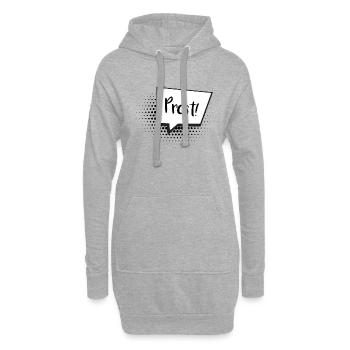 Prost Sprechblase - Hoodie-Kleid - Grau meliert - Vorne