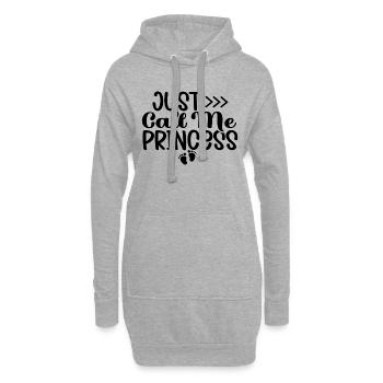 Just Call Me Princess - Hoodie-Kleid - Grau meliert - Vorne