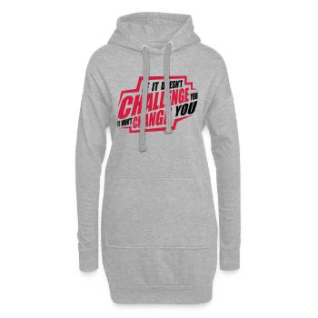 Séance d’entraînement Fitness Motivation Citation - Sweat-shirt à capuche long Femme - gris chiné - Devant