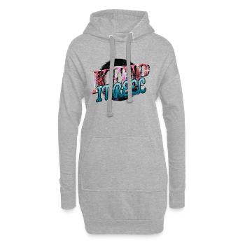 happy jokes birthday present bass fishing rod - Hoodie-Kleid - Grau meliert - Vorne