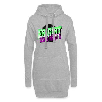 spruch weihnachten witzig veganes essen vegan - Hoodie-Kleid - Grau meliert - Vorne