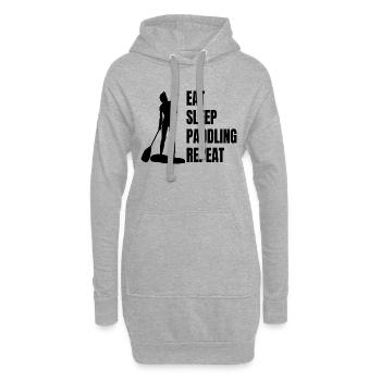 Stehpaddeln Stand Up Paddling Stehpaddler Surfen - Hoodie-Kleid - Grau meliert - Vorne