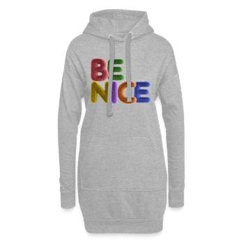 Be Nice - Hoodie-Kleid - Grau meliert - Vorne