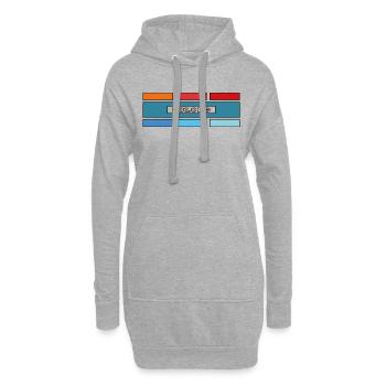 Colors square T-shirt Hoodie Sweatshirts - Sweat-shirt à capuche long Femme - gris chiné - Devant