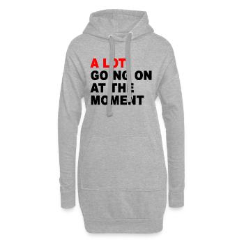 Im Moment ist viel los - Hoodie-Kleid - Grau meliert - Vorne