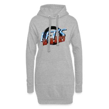 awesome cool eat sleep travel jokes gift idea - Hoodie-Kleid - Grau meliert - Vorne