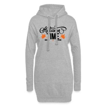 Autumn Time - Hoodie-Kleid - Grau meliert - Vorne